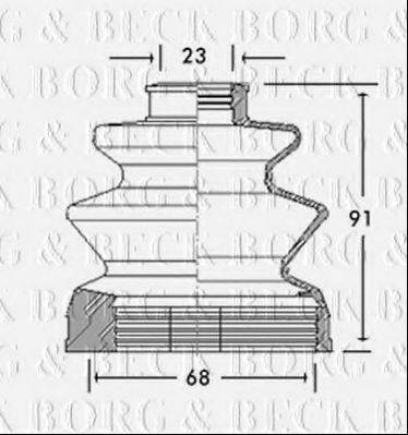 BORG & BECK BCB2744 Пильовик, приводний вал