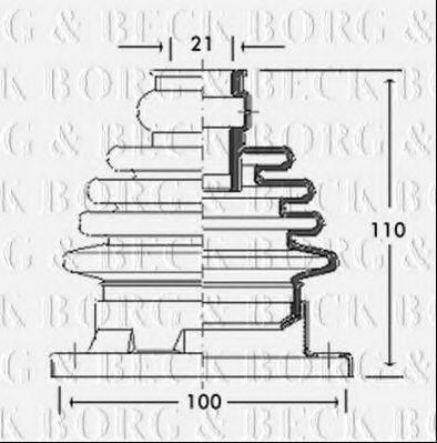 BORG & BECK BCB2754 Пильовик, приводний вал