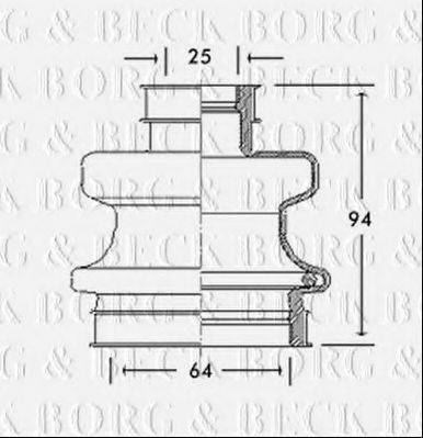 BORG & BECK BCB2758 Пильовик, приводний вал