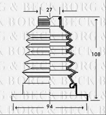 BORG & BECK BCB2788 Пильовик, приводний вал