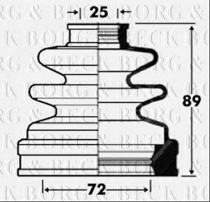 BORG & BECK BCB2835 Пильовик, приводний вал