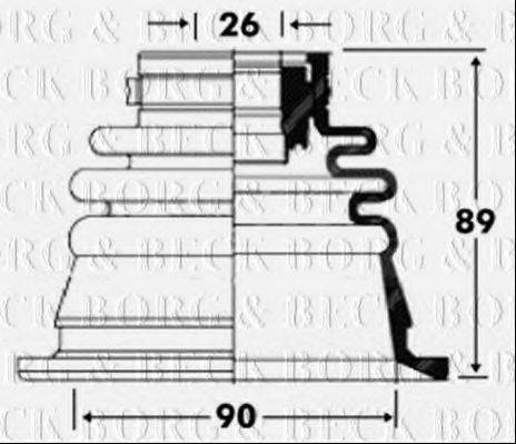 BORG & BECK BCB2848 Пильовик, приводний вал