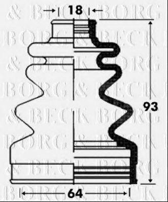 BORG & BECK BCB2862 Пильовик, приводний вал