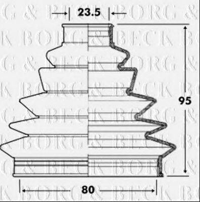 BORG & BECK BCB6076 Пильовик, приводний вал