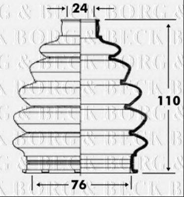 BORG & BECK BCB6081 Пильовик, приводний вал