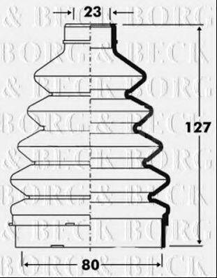 BORG & BECK BCB6099 Пильовик, приводний вал