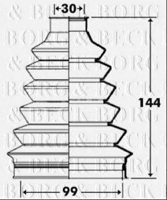 BORG & BECK BCB6101 Пильовик, приводний вал