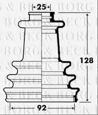 BORG & BECK BCB6106 Пильовик, приводний вал