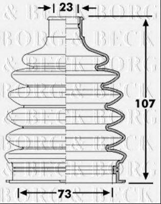 BORG & BECK BCB6109 Пильовик, приводний вал