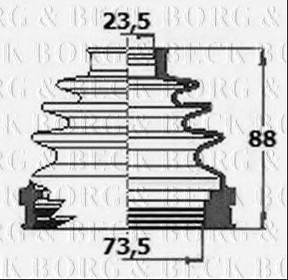 BORG & BECK BCB6133 Пильовик, приводний вал