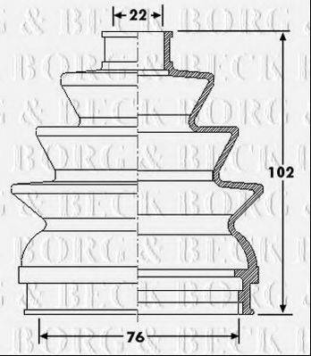 BORG & BECK BCB6178 Пильовик, приводний вал