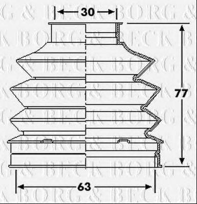 BORG & BECK BCB6195 Пильовик, приводний вал