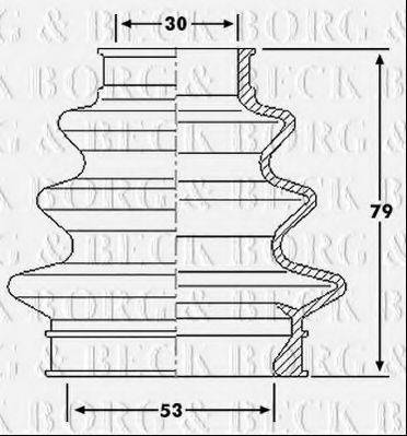 BORG & BECK BCB6208 Пильовик, приводний вал