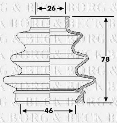 BORG & BECK BCB6226 Пильовик, приводний вал