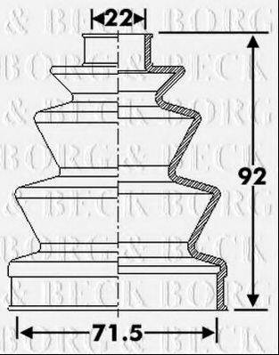 BORG & BECK BCB6284 Пильовик, приводний вал