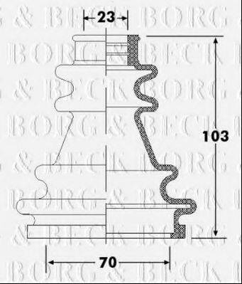 BORG & BECK BCB6304 Пильовик, приводний вал