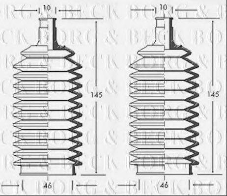 BORG & BECK BSG3009 Пильовик, рульове управління