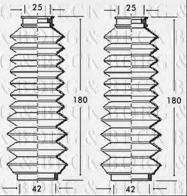 BORG & BECK BSG3106 Пильовик, рульове управління