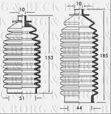 BORG & BECK BSG3150 Пильовик, рульове управління