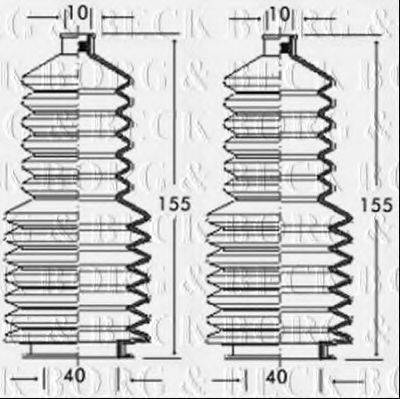 BORG & BECK BSG3174 Пильовик, рульове управління