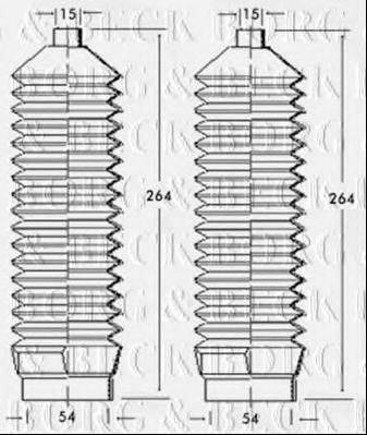 BORG & BECK BSG3178 Пильовик, рульове управління