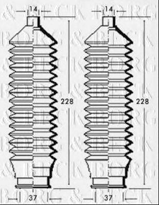 BORG & BECK BSG3196 Пильовик, рульове управління