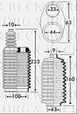 BORG & BECK BSG3218 Пильовик, рульове управління