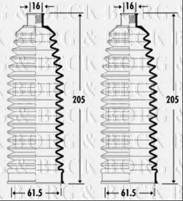 BORG & BECK BSG3264 Пильовик, рульове управління