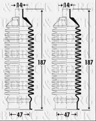 BORG & BECK BSG3302 Пильовик, рульове управління