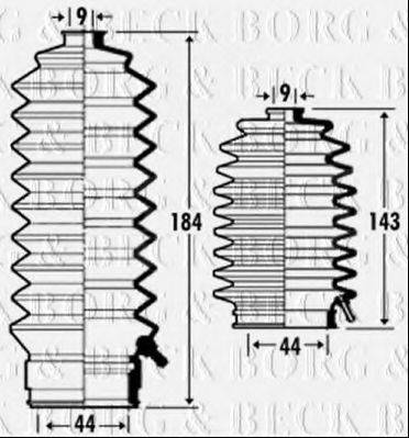 BORG & BECK BSG3309 Пильовик, рульове управління