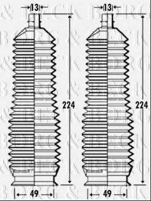 BORG & BECK BSG3323 Пильовик, рульове управління