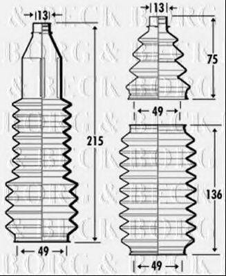 BORG & BECK BSG3367 Пильовик, рульове управління