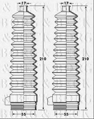 BORG & BECK BSG3411 Пильовик, рульове управління