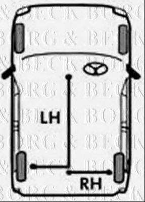 BORG & BECK BKB2272 Трос, стоянкова гальмівна система