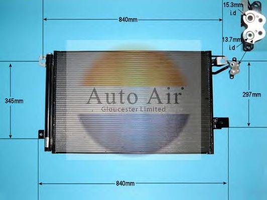 AUTO AIR GLOUCESTER 161393 Конденсатор, кондиціонер