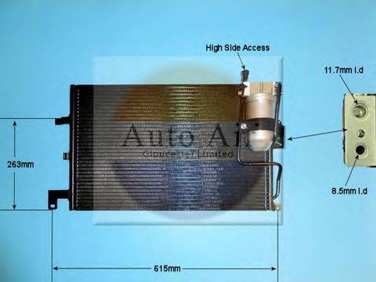 AUTO AIR GLOUCESTER 166016 Конденсатор, кондиціонер