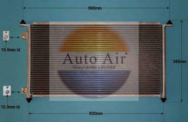 AUTO AIR GLOUCESTER 160002 Конденсатор, кондиціонер