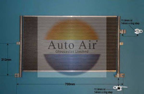 AUTO AIR GLOUCESTER 161132 Конденсатор, кондиціонер