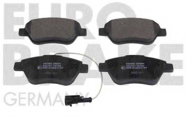 EUROBRAKE 5502222380 Комплект гальмівних колодок, дискове гальмо