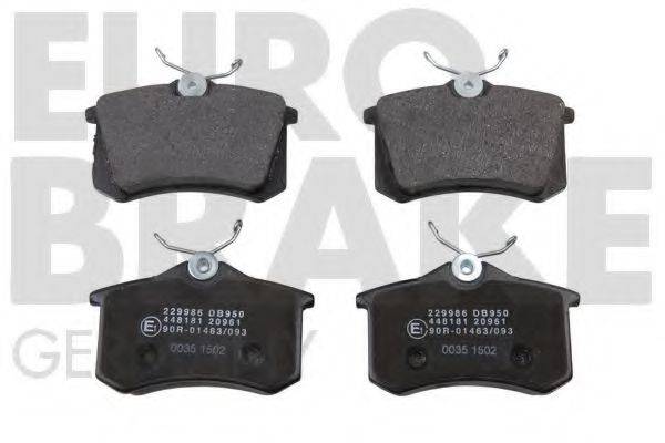 EUROBRAKE 5502229986 Комплект гальмівних колодок, дискове гальмо