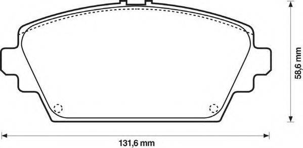 JURID 572428JAS Комплект гальмівних колодок, дискове гальмо