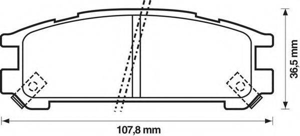 JURID 572197J Комплект гальмівних колодок, дискове гальмо