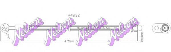 BROVEX-NELSON H4832 Гальмівний шланг