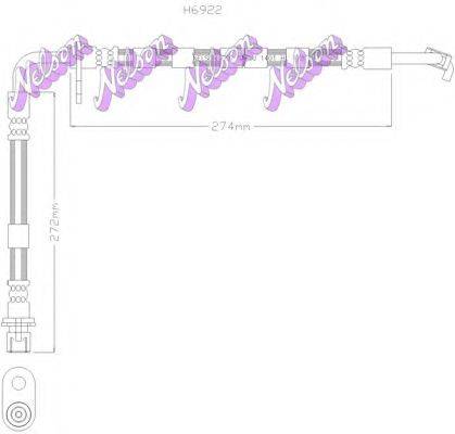 BROVEX-NELSON H6922 Гальмівний шланг