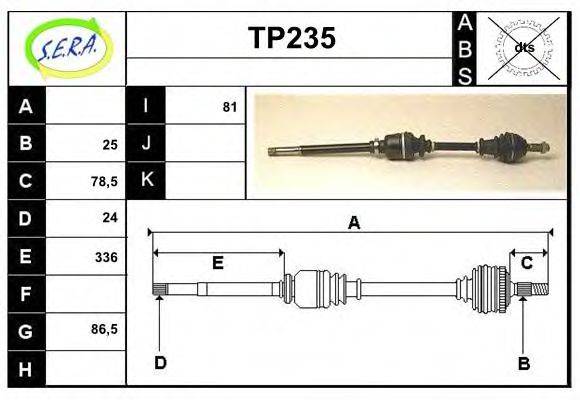 SERA TP235 Приводний вал