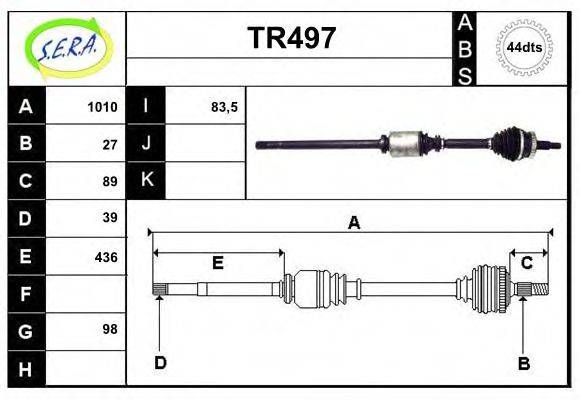 SERA TR497 Приводний вал