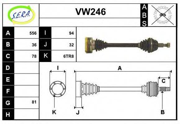 SERA VW246 Приводний вал