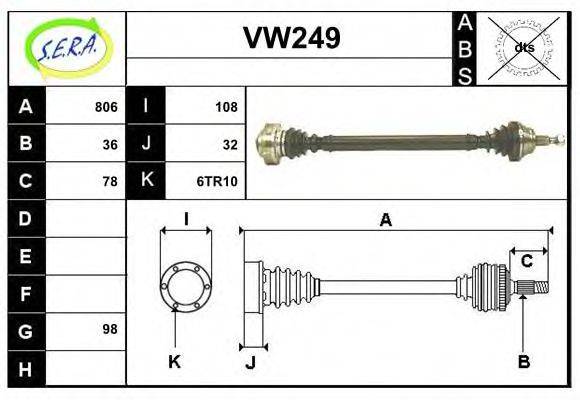 SERA VW249 Приводний вал