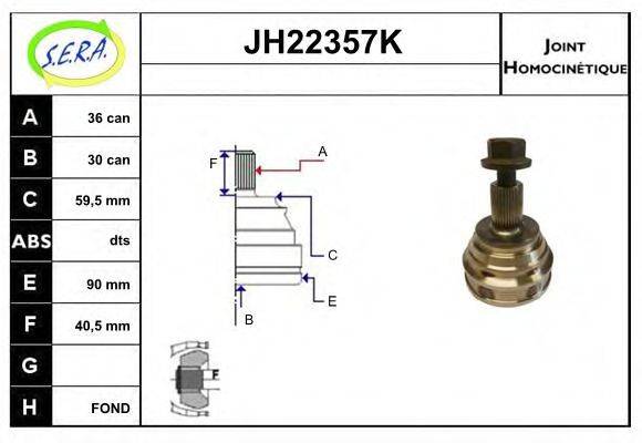 SERA JH22357K Шарнірний комплект, приводний вал