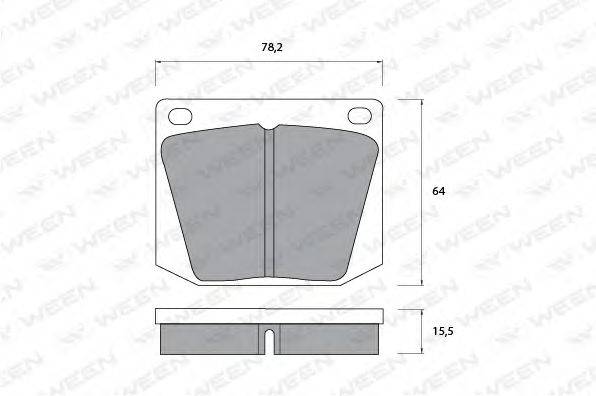 WEEN 1511081 Комплект гальмівних колодок, дискове гальмо